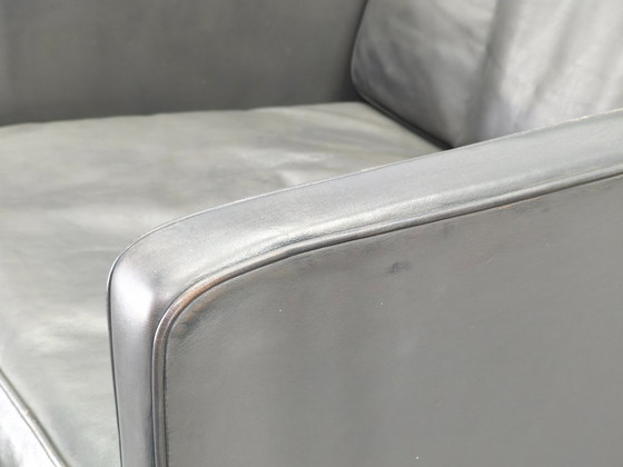 Image 1 of Paar leren loungestoelen van Børge Mogensen voor Fredericia, jaren 70