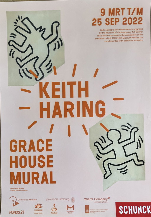 Keith Haring (1958-1990), Grace House Mural, manifesto della mostra, stampato nel 2022