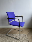 Sedia da pranzo/conferenza in lana viola-blu (4 pezzi disponibili)