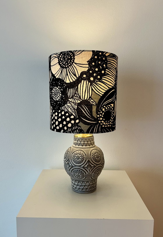 Image 1 of Upcycled table lamp on an MCM vase - wireless, suitable for balconies