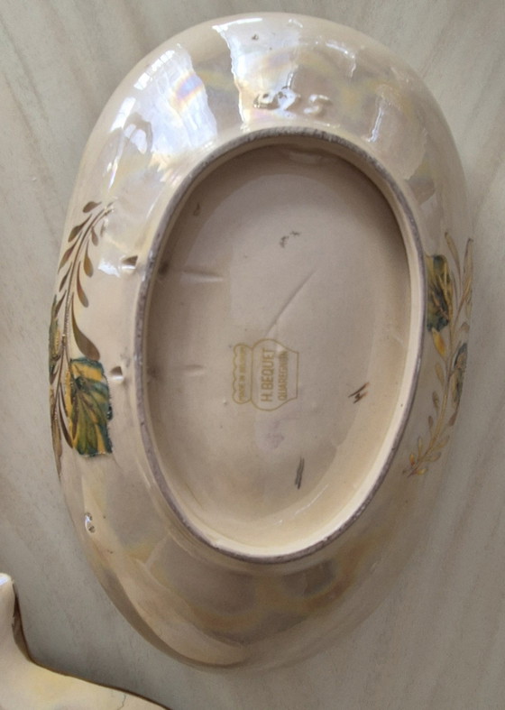 Set di 3 ciotole in ceramica vintage H. Bequet Quaregnon Belgio – Decorazione con uccelli – Horst Janssen (photo 7 of 8)