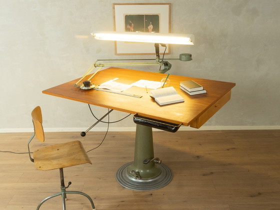 1950s Drafting Table, Domkraft AB Nike Eskilstuna – Desk, Metal, Wood (photo 6 of 14)