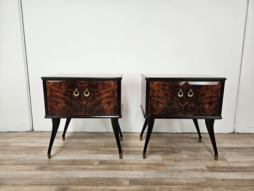 Pair of Mid Century mahogany bedside tables