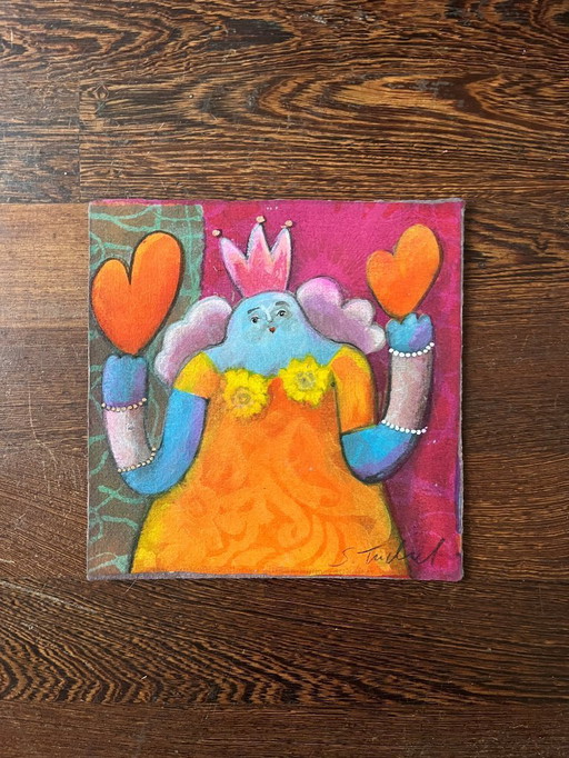 Signed work in mixed media Sabine Tuchel