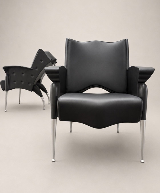 Image 1 of 2 Vintage Bořek Šípek Maletak LoungeChairs, Maletti, ca90s