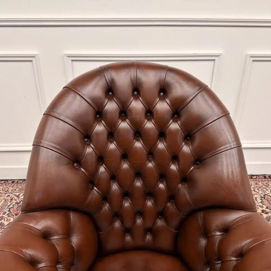 Klassischer englischer Chesterfield Director Chair Braun kaufen?, Bürostühle (Foto 5 von 7)