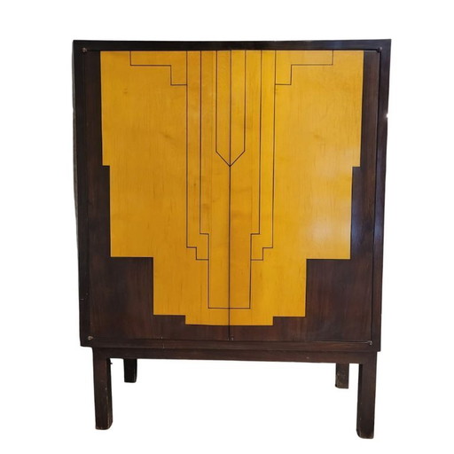 Meuble bar Art déco, palissandre et citronnier, années 1940 – France
