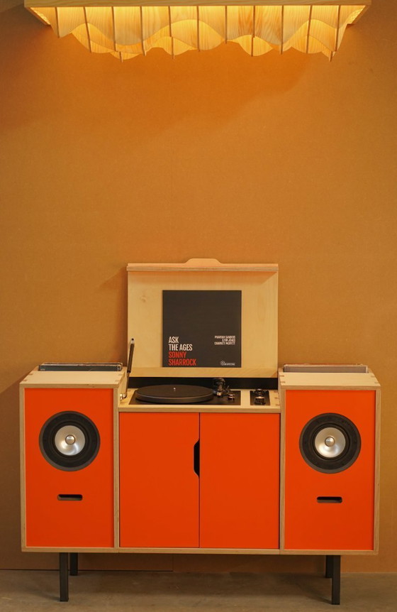 Image 1 of Plyphonic audio console including turntable and Bluetooth