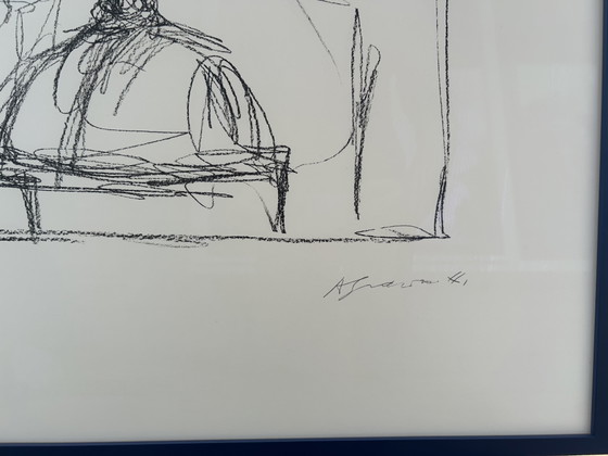 Alberto Giacometti – Buste dans l'atelier – Reproduction d'art officielle de la Galerie Maeght (cadre design (photo 5 of 15)