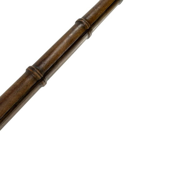 Image 1 of Vintage Spiegel in Faux Bamboe Stijl – Houten Decoratieve Wandspiegel
