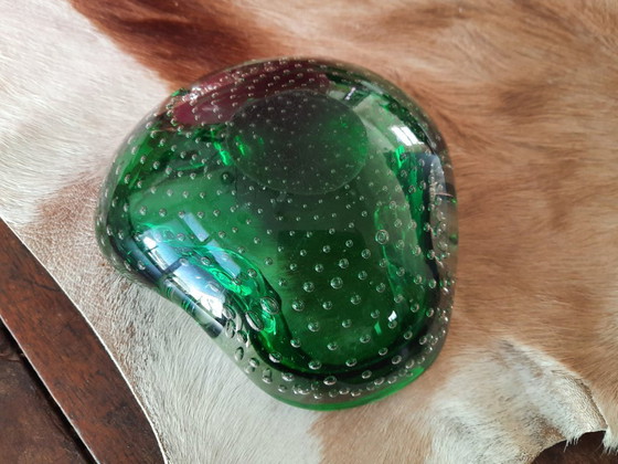 Image 1 of bol/cendrier en verre de Murano vintage – bullicante – dans le style de Flavio Poli