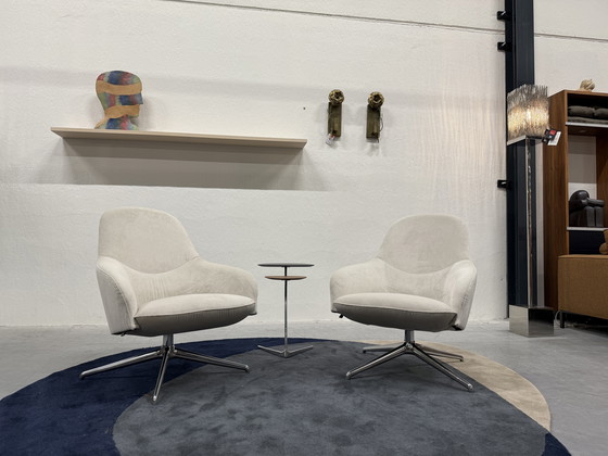 Image 1 of 2 Leolux Lanah Swivel Armchairs 