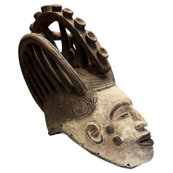 Decorazione Murale - Autentica Maschera Antica Igbo Agbogho Mmuo – Rituale Verificato – Sculture, Textile (photo 2 of 9)