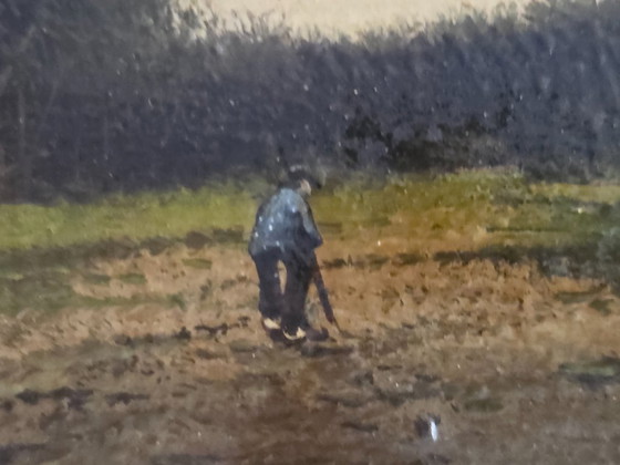Zwei Landschaftsgemälde in goldenem Rahmen, Gemälde & Zeichnungen, Holz, Andere, Mehrfarbig, Klassiek (Foto 8 von 15)