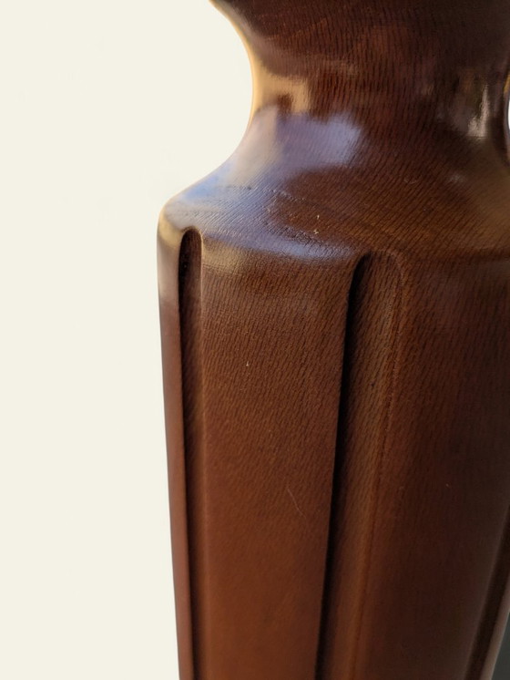 Image 1 of Raro portavasi tornito a mano in vero legno – vintage di metà secolo, inutilizzato, elegante decorazione, ideale per vasi e pian