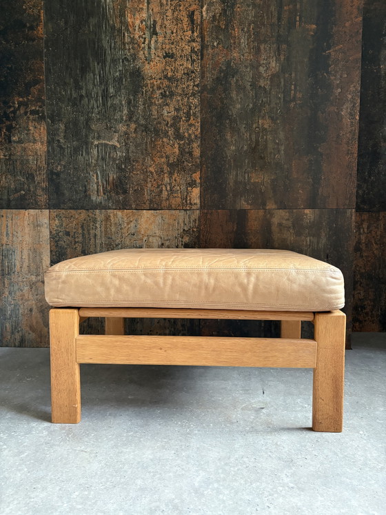 Lounge Fauteuil Met Hocker “Komfort“ – Wood, Leather (photo 8 of 12)