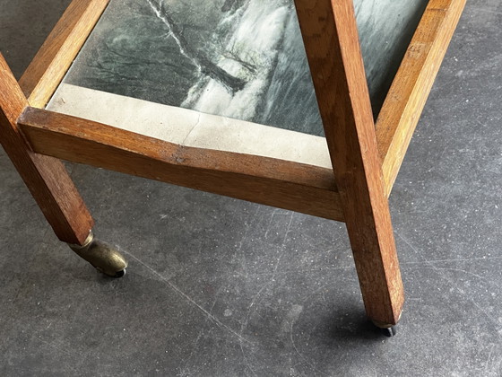 Desserte Vintage En Bois À Deux Plateaux – Années 50 – Meuble bar, Wood, Glass (photo 13 of 13)