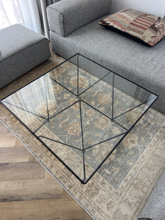 Image 1 of Paolo Piva style coffee table | architectural geometric glass table