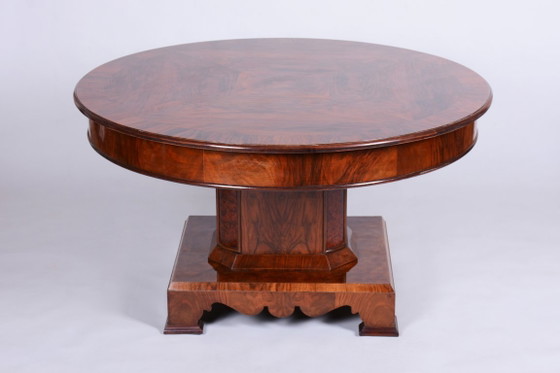 Restored Art Deco Dinig Set, Caucasian Walnut, Thuja, Polished, England, 1920s – Dining set, Textile, Wood (photo 9 of 19)