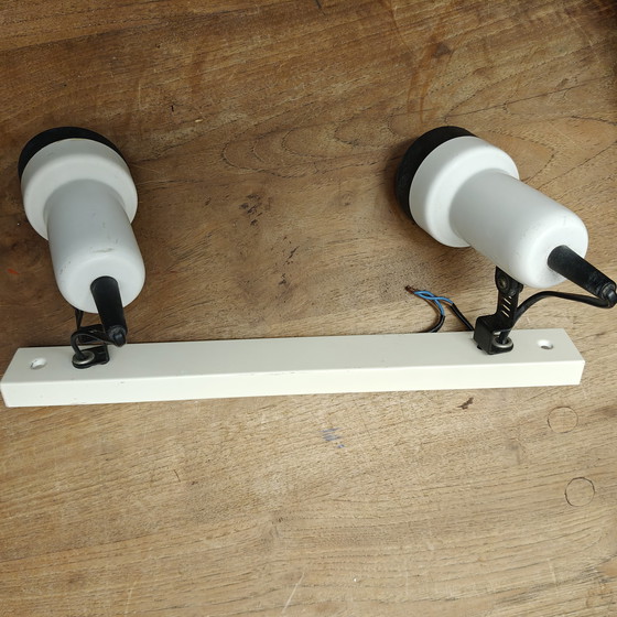 Image 1 of Vintage double spotlight – 70s/80s – white/black