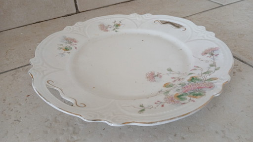 Assiette vintage Assiette à gâteau antique Plat de service Plat à grignoter