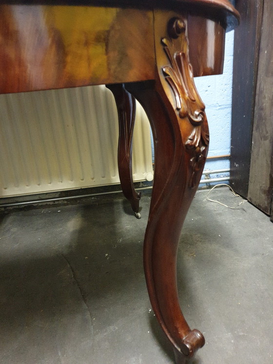 Image 1 of Antiek mahonie coulissen tafel 
