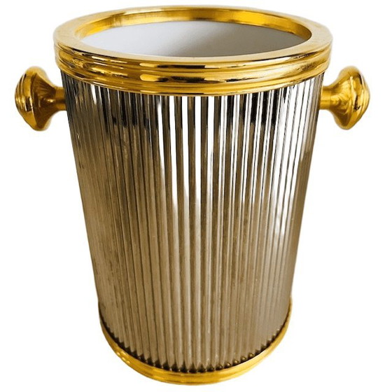 Image 1 of Vintage silver-plated wine cooler 1970s Hollywood Regency