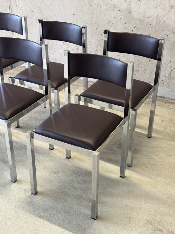 Image 1 of Set/6 sedie da pranzo vintage di design italiano Cidue