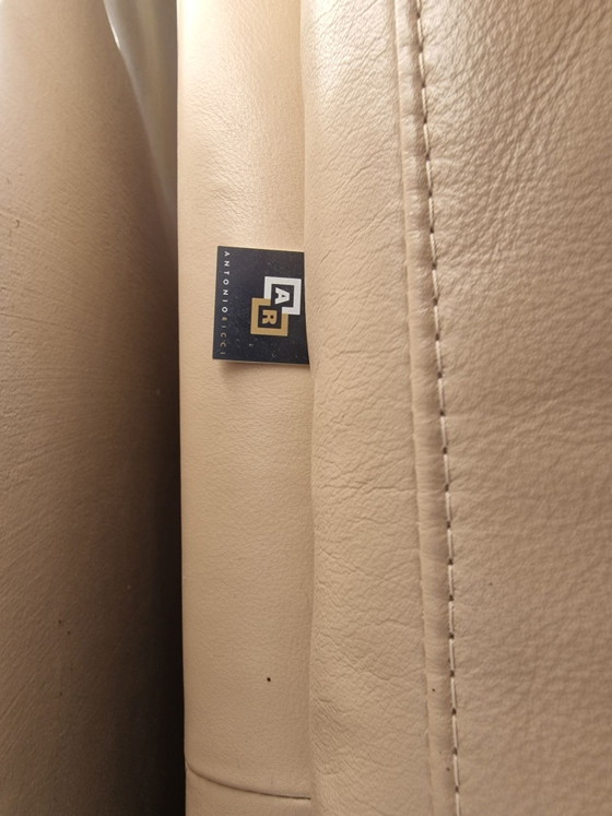 Antonio Ricci Sofa sehr gut, Leder, Holz, Beige (Foto 6 von 6)