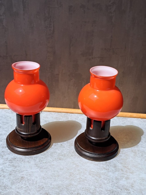 2x Lámparas de noche vintage Aneta Suecia