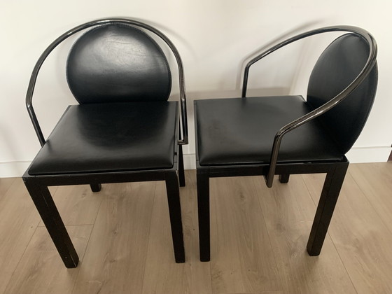 Set di 5 Sedie da pranzo di design italiano – Collezione 4000 Design Enzo Berti, Cromo, Legno (photo 5 of 11)