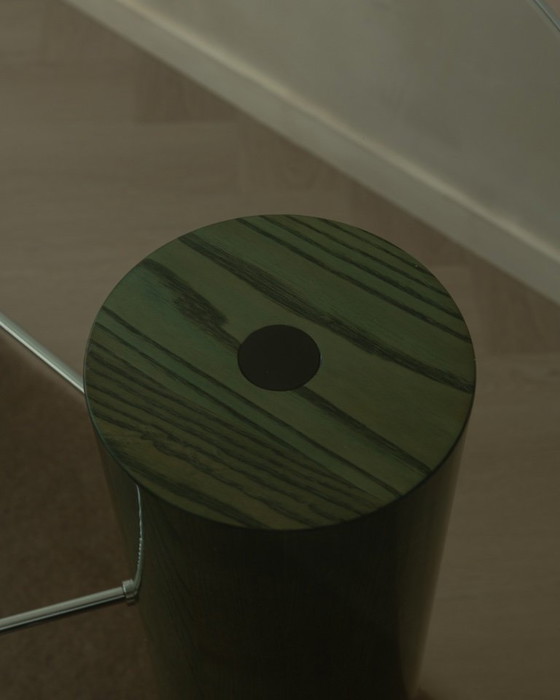 Image 1 of Vintage Saporiti Italia Dining Table – Enamel Column Base –  Postmodern 1980s