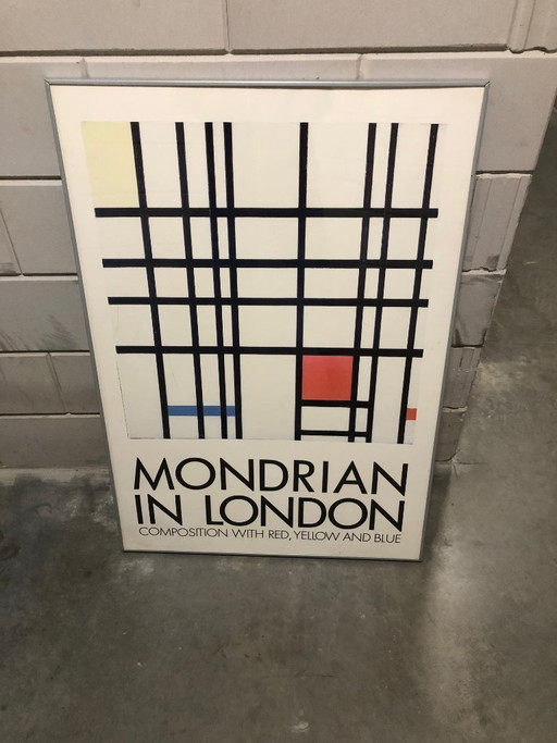 Mondrian London 1984 Plakatausstellung – posters, Paper, Metal