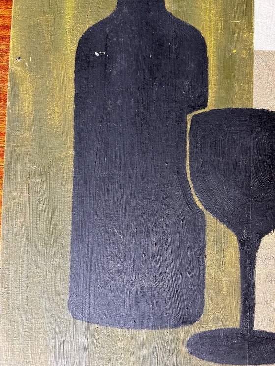 Image 1 of huile sur panneau double face 