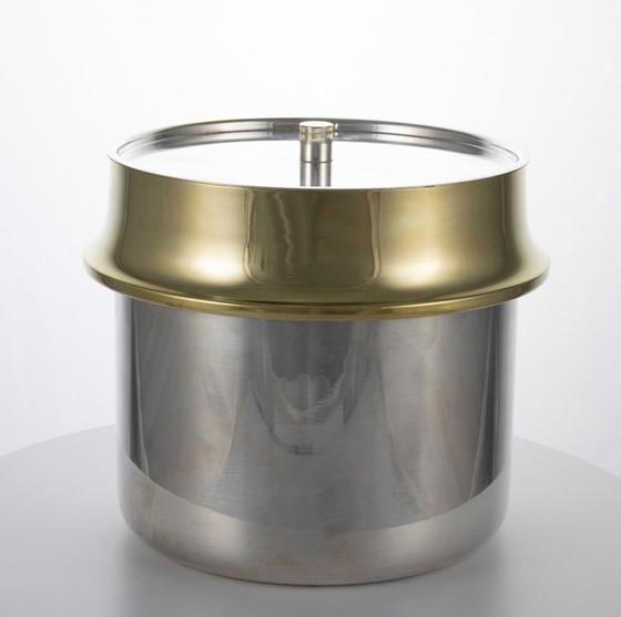 Image 1 of Secchiello per il ghiaccio in oro Hollywood regency, Italia, 1980 ca.