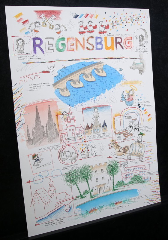 Image 1 of Schlote, Wilhelm - Regensburg - Disegno originale - firmato UNIKAT