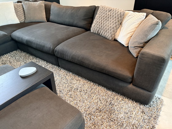 Image 1 of Canapé d'angle Minotti Hamilton noir/marron