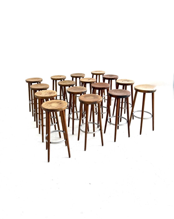 16x vintage barstool, Spahn Stadtlohn ‘60s – Wood, Metal (photo 4 of 9)