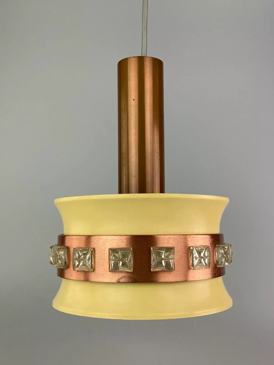 Image 1 of Lampada anni '70, lampada a sospensione, lampada da soffitto, design spaziale in metallo VEB anni '60