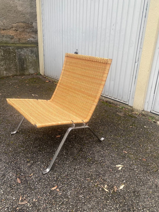 Image 1 of Set di 8 poltrone Pk22 di Poul Kjaerholm, firmate Fritz Hansen