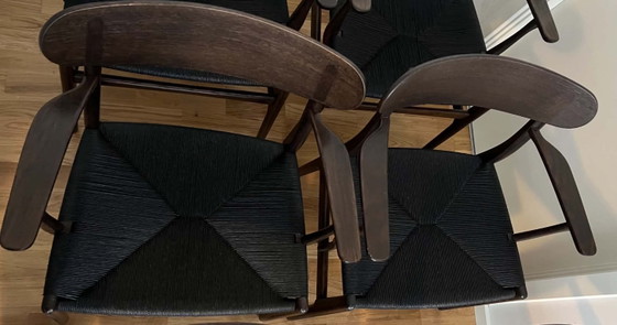 Complete set of 6 CH26 Wegner Chairs – Hans Wegner, Dining chairs, Wood (photo 4 of 13)