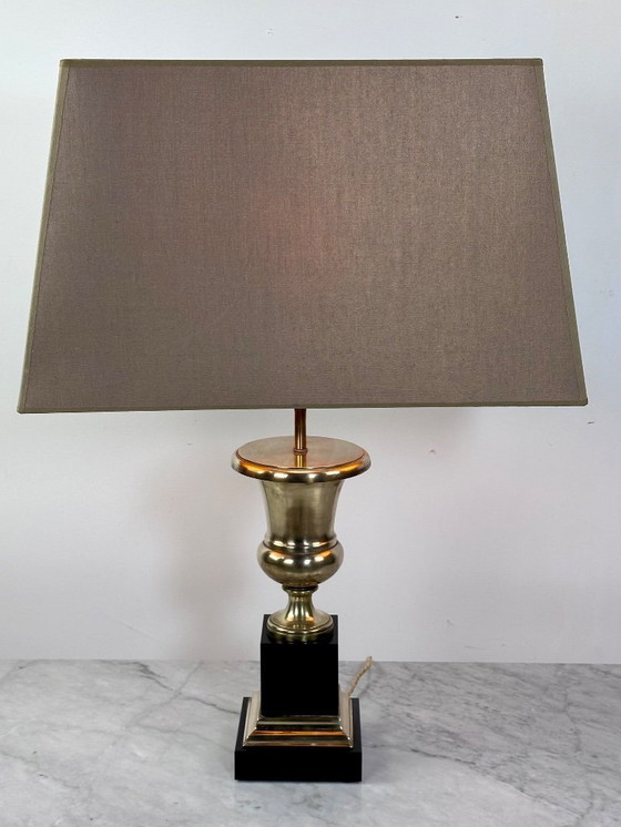 Image 1 of Lampe en bronze et marbre dans le goût Maison Charles 1950'S