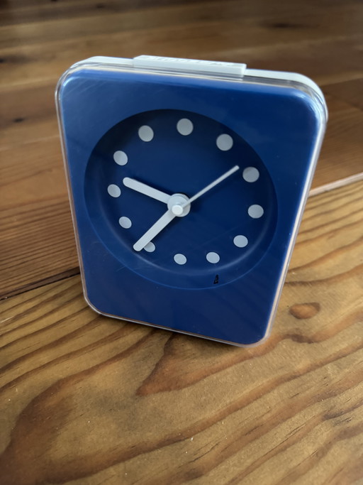 Reloj de mesa Krontaler de estilo retro, azul.