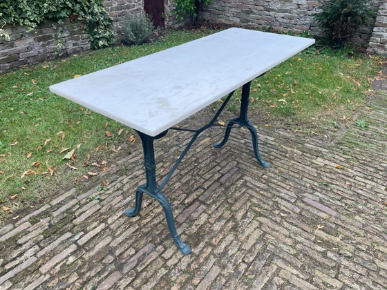 Image 1 of Garden Table Bistro Table with Marble French