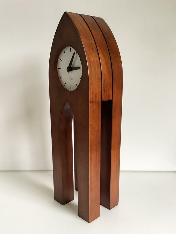 Image 1 of Henk Heres Karlsson Gothic wooden clock 1991