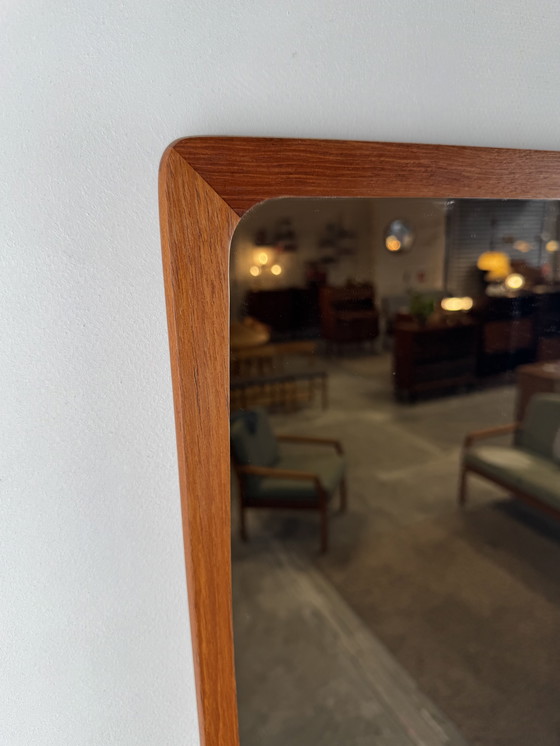 Image 1 of Mid-Century Modern Teak Mirror with Shelf