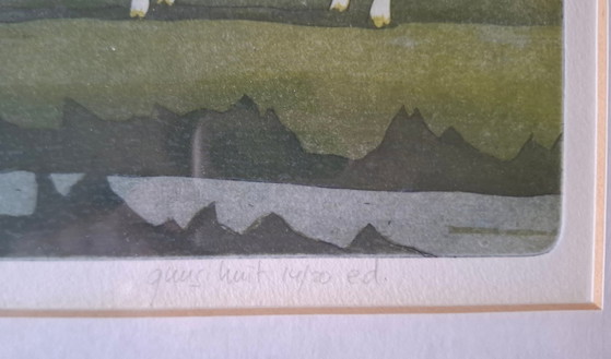Aquatinta „Langs De Weg“ von Guus Kuit – Lithographien & Drucke, Glass, Metal (photo 2 of 5)