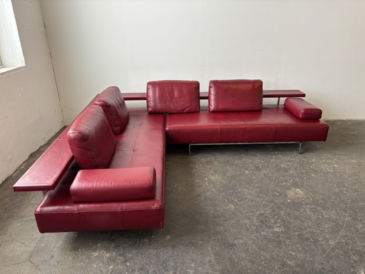 Rolf Benz Dono Ecksofa Leder rot 