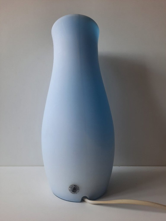 Image 1 of Vintage IKEA Mylonit design table lamp blue 30cm