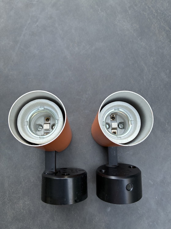 Space Age Wall Spots / Ceiling Lights Orange – Targetti – Retro 70s – Wall lights, Metal, Plastic (photo 8 of 9)